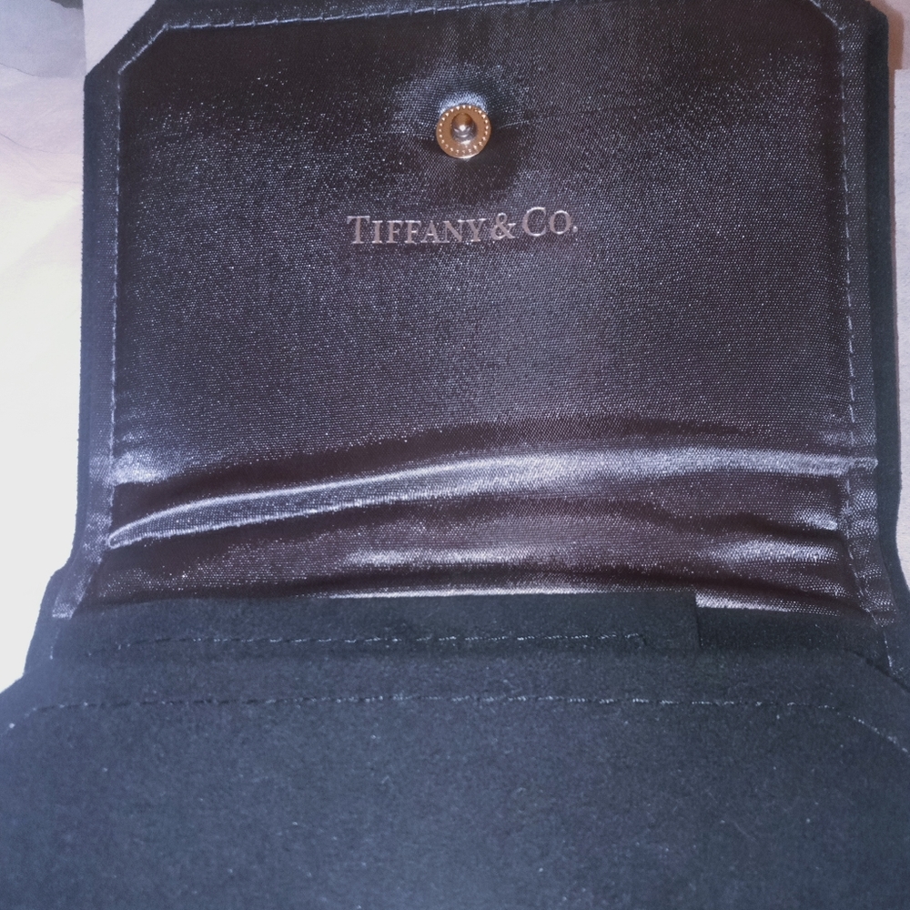 Authentic Tiffany & Co brand black velvet jewelry storage pouch- satin lining - Picture 3 of 10